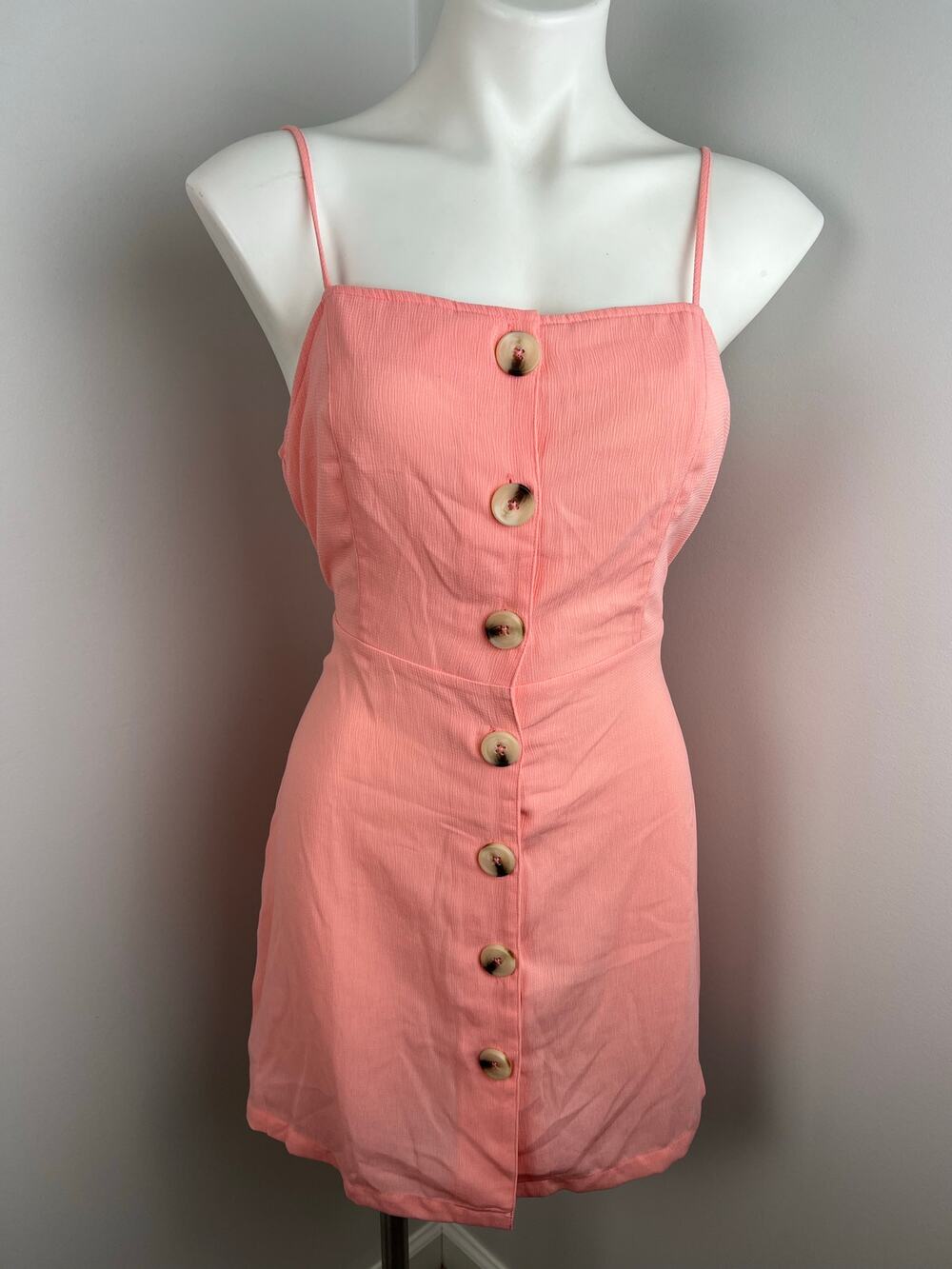 Miken Juniors Swim Pink Button Down Cover Up Dress Large